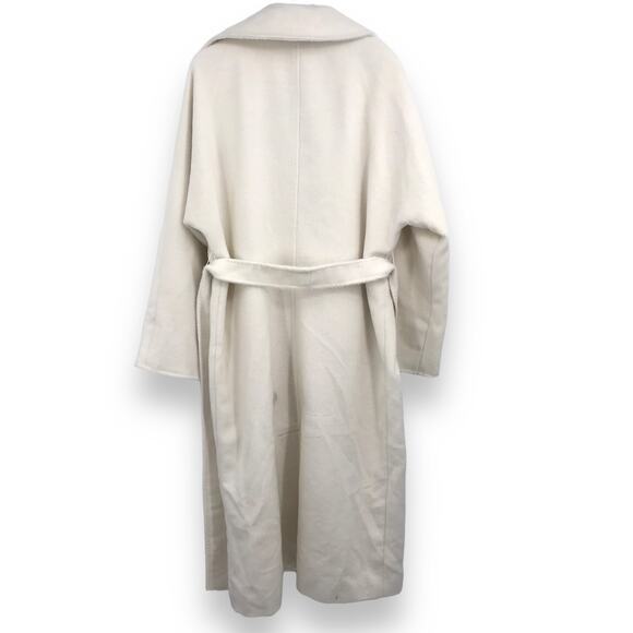 EAVES The Jacintha Faux Fur Coat L Womens Tie Waist Belt Open Front Longline NWD - Picture 2 of 8